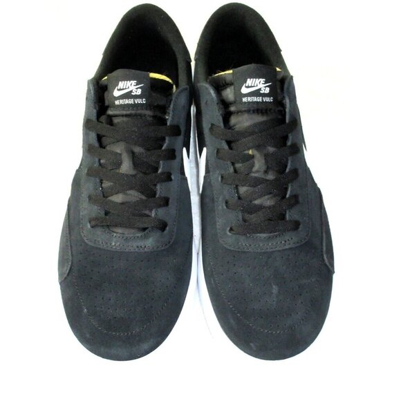 Nike Men's SB Heritage Vulc Classic Skate Shoes Black White Sizes NIB - Picture 3 of 5